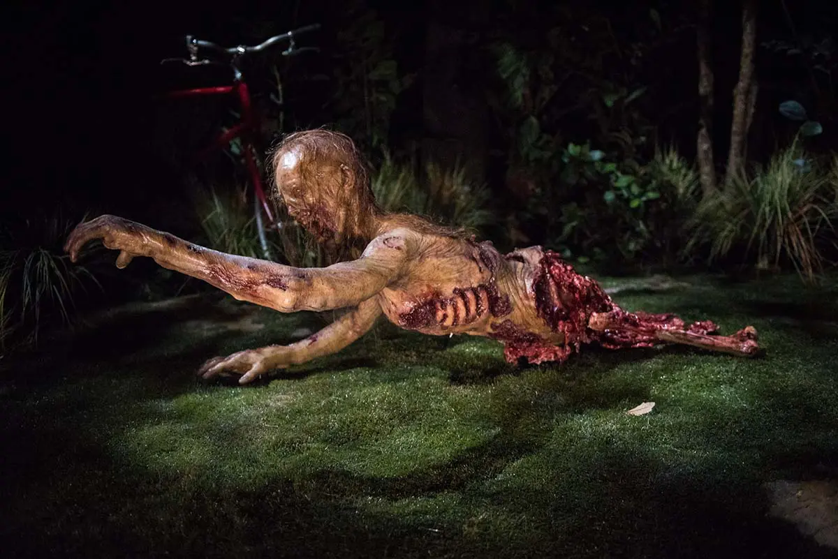 Bicycle Girl Walker in "The Walking Dead" permanent attraction at Universal Studios Hollywood/Photo by Mike Baker
