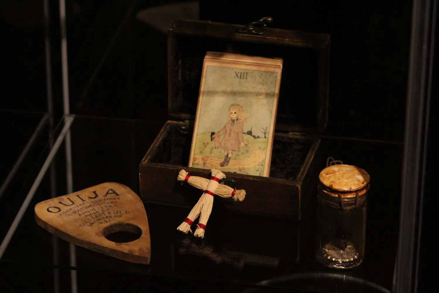 Artifacts in the Revenant Room at The Queen Mary 
