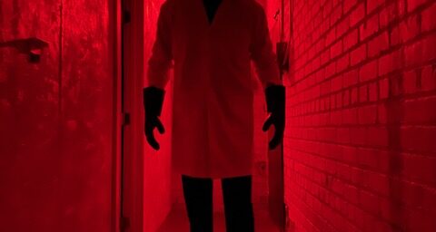 Dr. X at Horror Escapes LA hallway